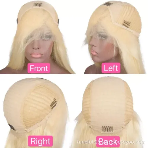cheap wigs with lowest price invisible hd lace frontal wig human hair wigs deep wave human hair blonde